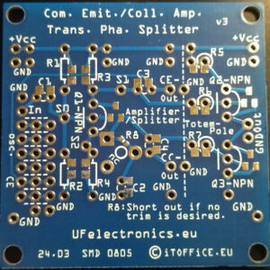 Common Emitter/Collector Amplifier Board v3