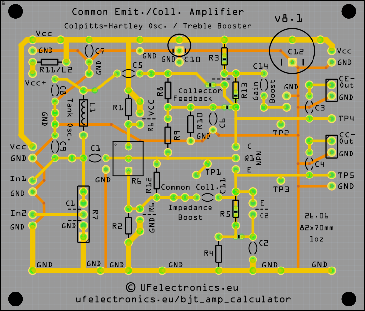 Common Emitter/Collector Amplifier Board v8.1 - Image 4