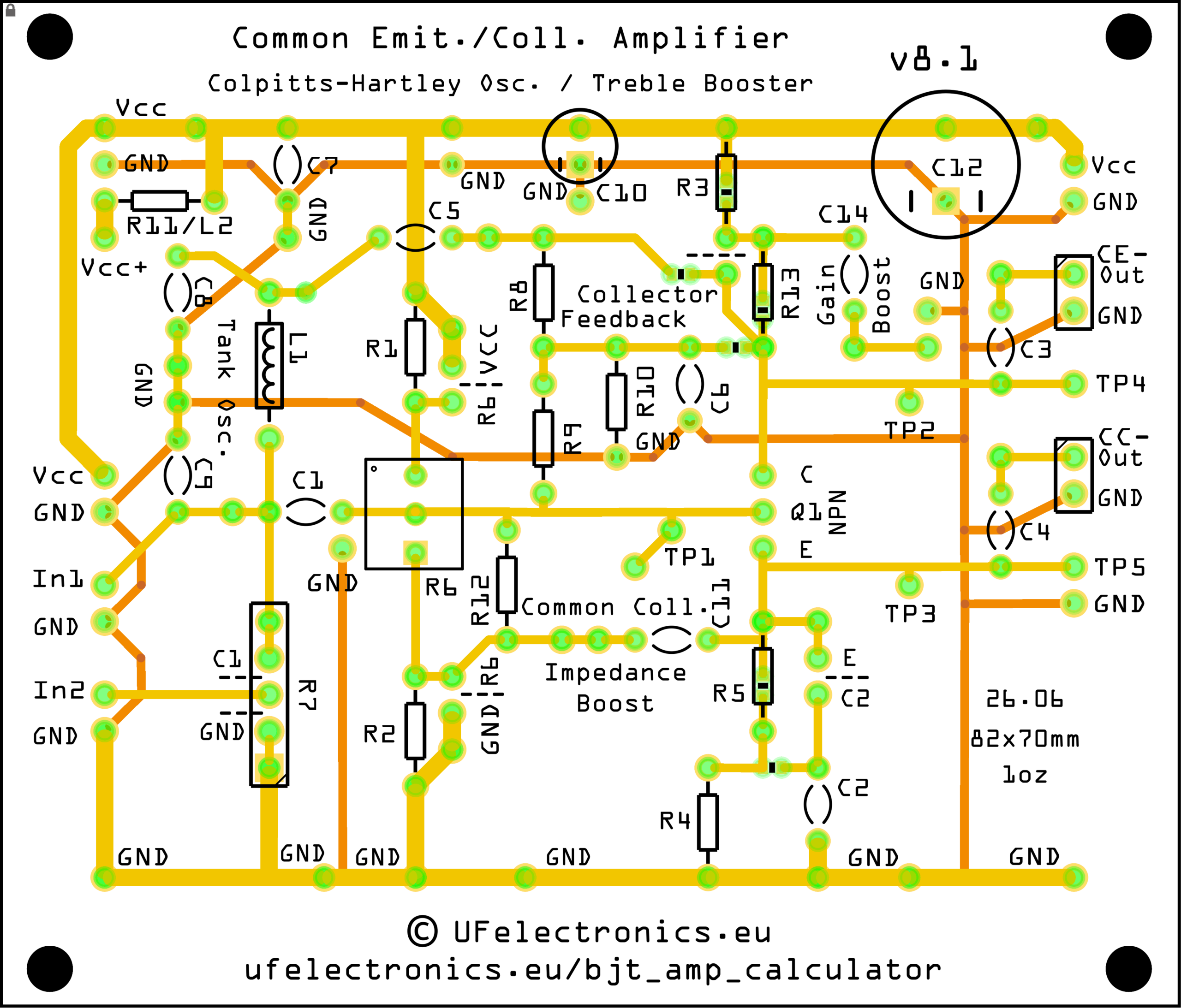 Common Emitter/Collector Amplifier Board v8.1 - Image 3