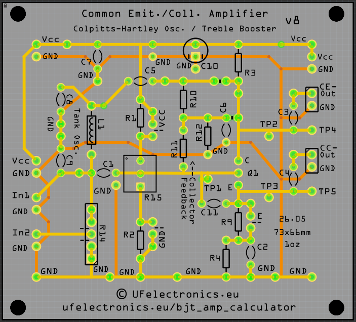Common Emitter/Collector Amplifier Board v8 - Image 3