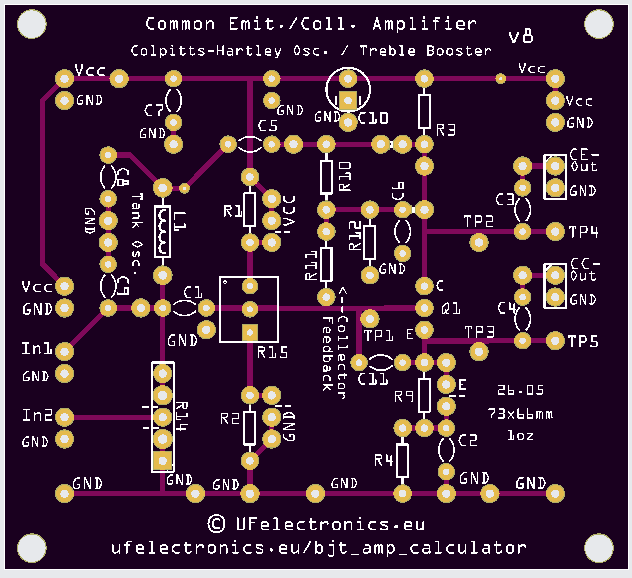 Common Emitter/Collector Amplifier Board v8 - Image 4