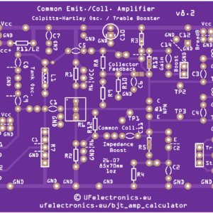 Common Emitter/Collector Amplifier Board v8.2