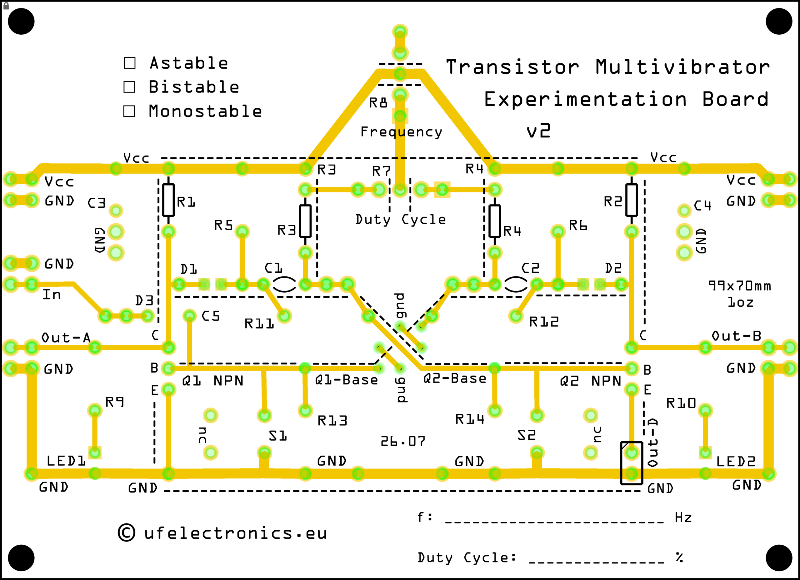 Schematic for a Simple 218 Hz Astable Multivibrator Schematic for a Simple 218 Hz Astable Multivibrator