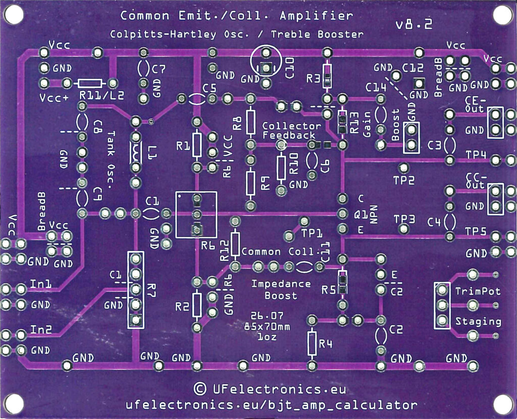 BJT Analog Transistor Experimentation Board v8.2.1