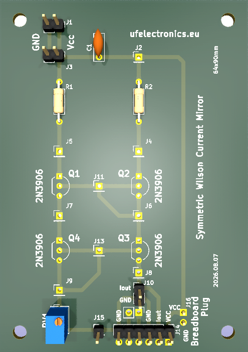 Symmetric Wilson Current Mirror Experimentation Board v1 - Image 2