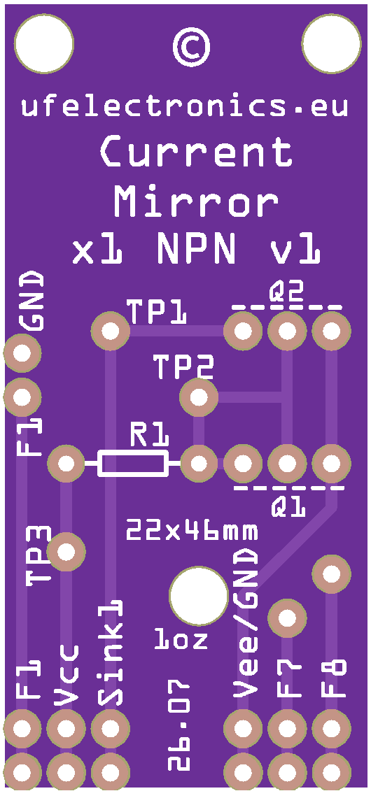 Current Sink Mirror Experimentation Board v1