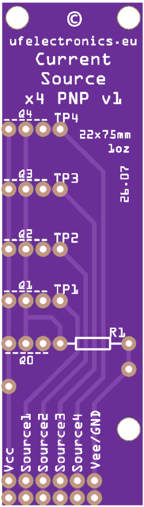Current Source Mirror Experimentation Board v1 Current Source Mirror Experimentation Board v1