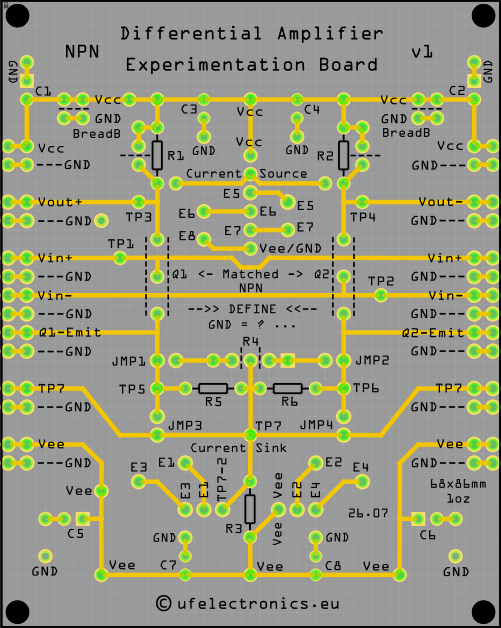 Differential Amplifier Experimentation Board v1 - Image 3