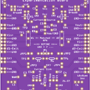 Differential Amplifier Experimentation Board v1