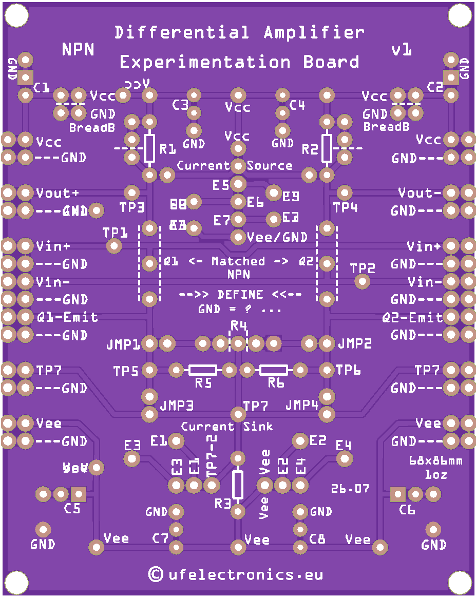 Differential Amplifier Experimentation Board v1