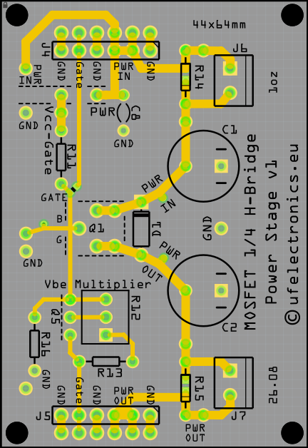 1/4 H-Bridge Power Stage v1 (set of two PCBs) - Image 3