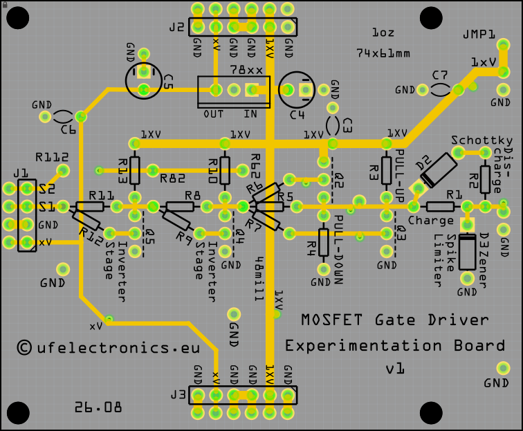 MOSFET Gate Driver Experimentation Board v1 (set of two PCBs) - Image 3