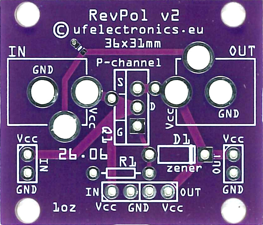 Reverse Polarity Protection Board v2 Reverse Polarity Protection Board v2