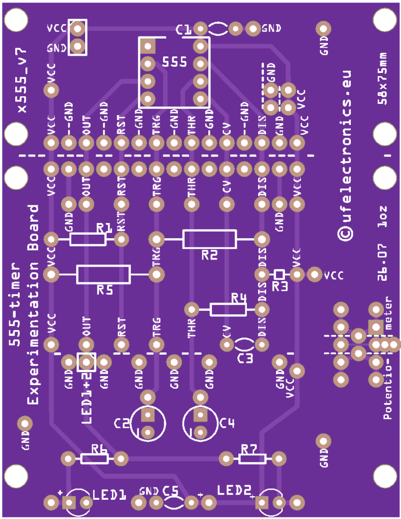 555 Experimentation Board v7 555 Experimentation Board v7