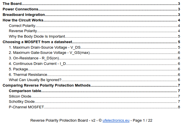 How to Select Component Values for P-Channel MOSFET Reverse Polarity Protection