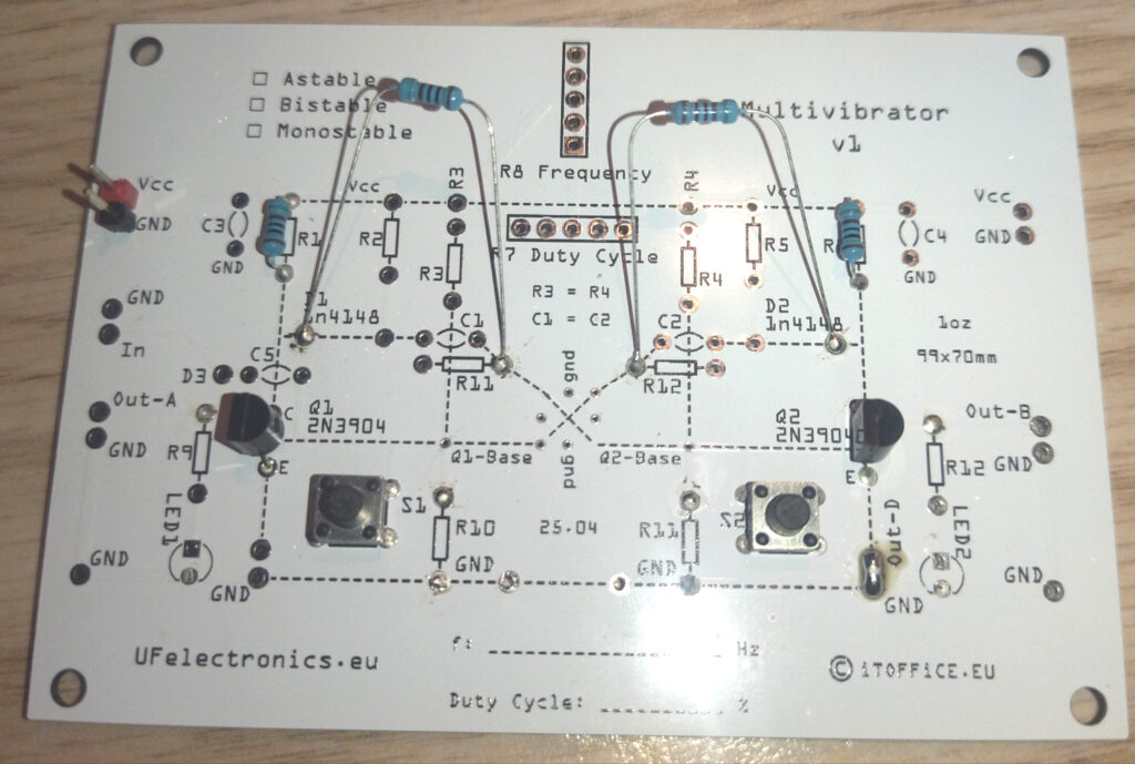 Triggered Bistable Multivibrator – Schematic and Build